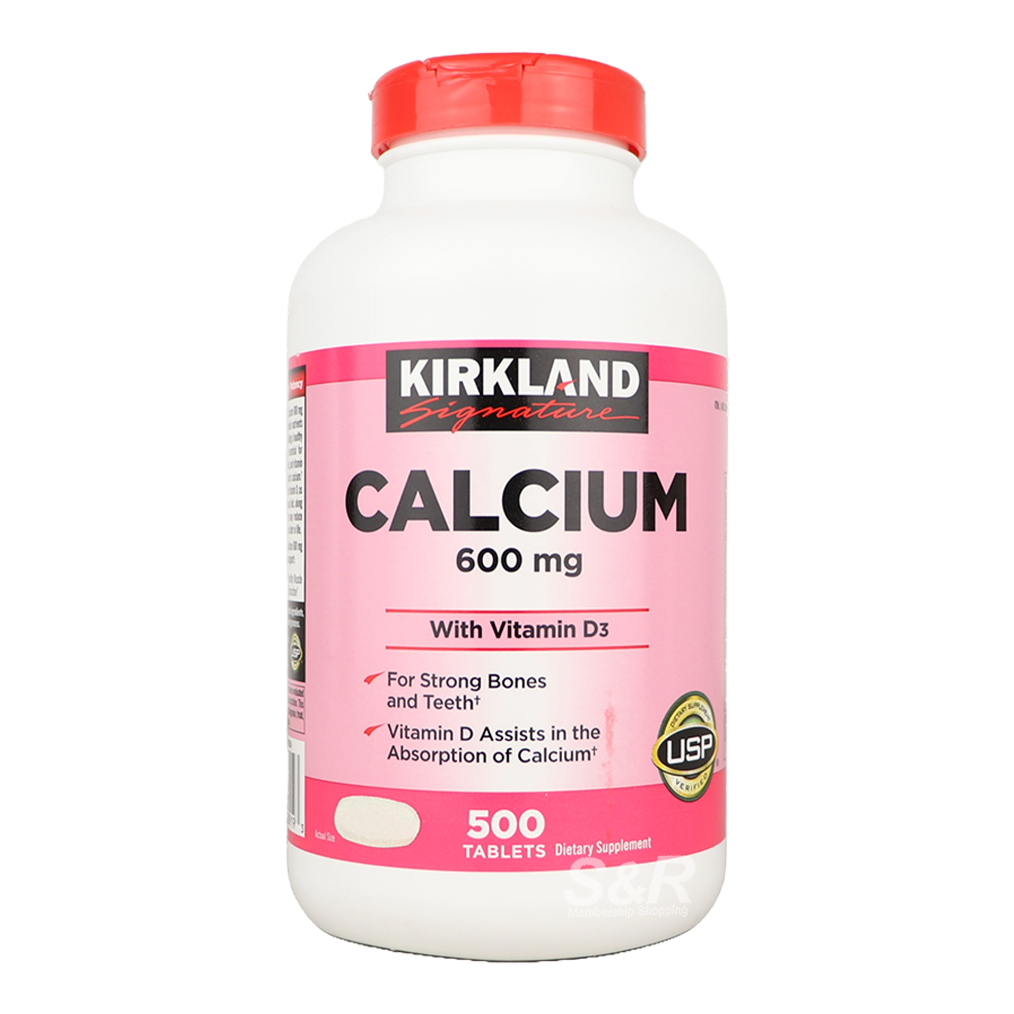 Kirkland Signature Calcium 600mg 500 tablets